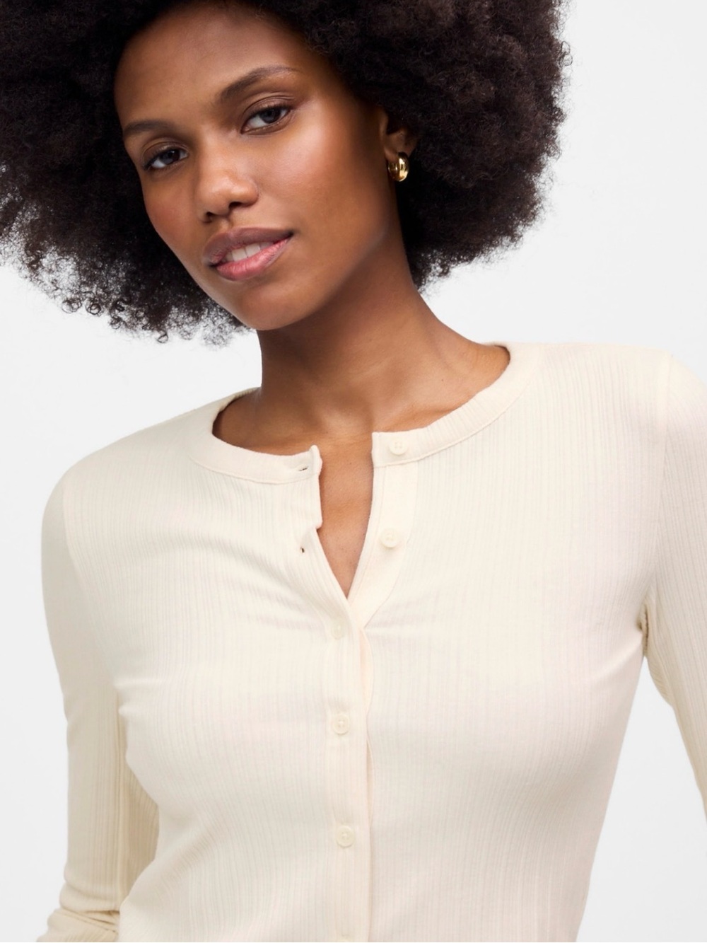 Madewell Flared-Sleeve Cardigan Light Cream Size XL NWT